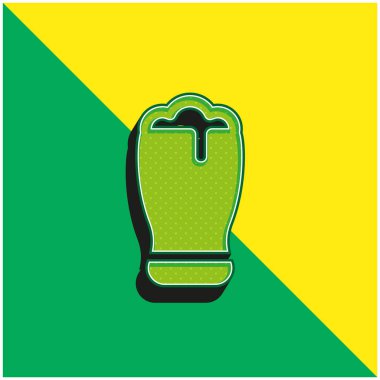 Bira Yeşil ve sarı modern 3d vektör simgesi logosu