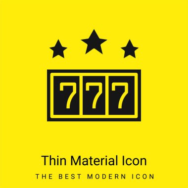 777 minimal bright yellow material icon clipart