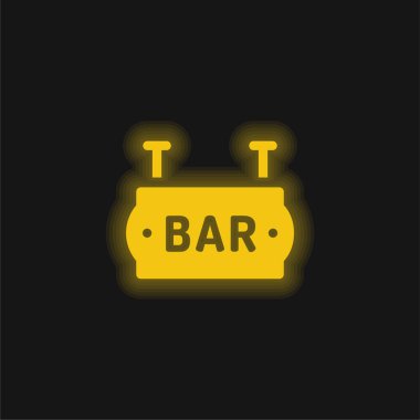Parlak sarı neon simgesi