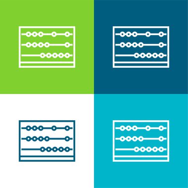 Abaküs Düz 4 renk en küçük simge kümesi