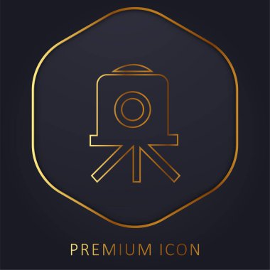 Antika Fotoğraf Makinesi Altın Hat prim logosu veya simgesi