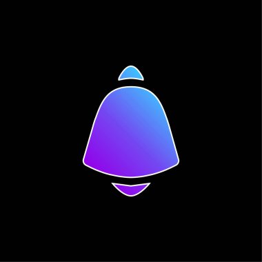 Alarm Çanı mavi eğimli vektör simgesi