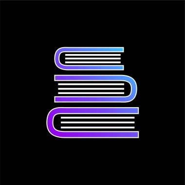 Kitaplar Üst Görünüm mavi grafik vektör simgesinden istiflenir