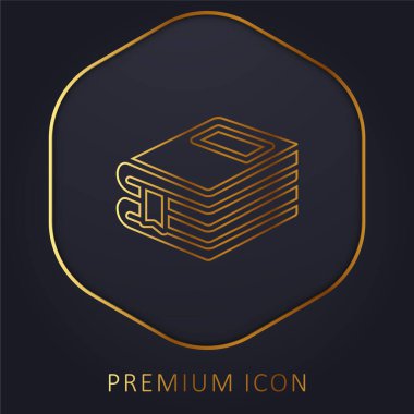 Altın satır premium logosu ya da simgesi