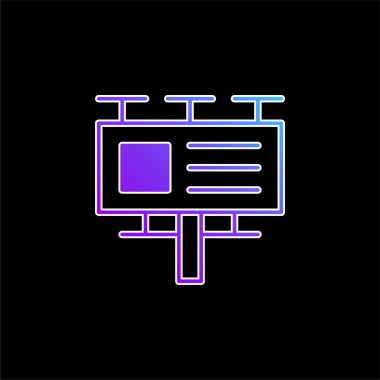 Billboard mavi gradyan vektör simgesi