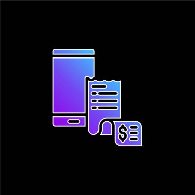 Bill mavi gradyan vektör simgesi