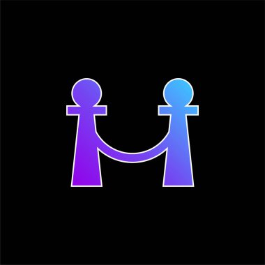 Bariyer mavi gradyan vektör simgesi