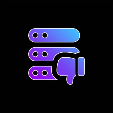 Kötü İnceleme mavi eğimli vektör simgesi