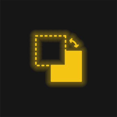 Arkaplan sarı parlak neon simgesi