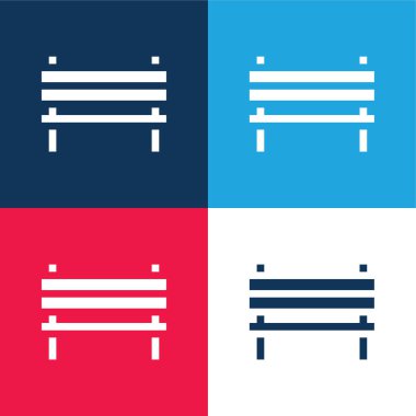 Mavi ve kırmızı dört renk en küçük simge kümesi