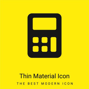 Büyük Hesap Makinesi Asgari Parlak sarı madde simgesi