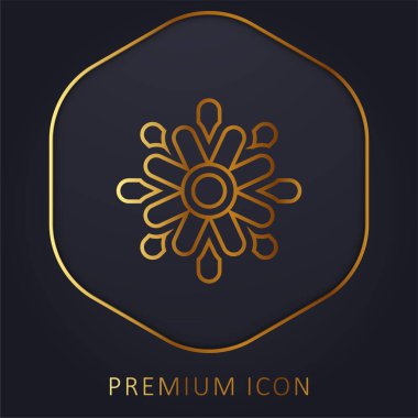 Aster altın çizgi prim logosu veya simgesi