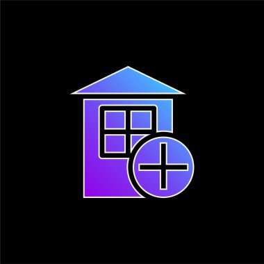 Mavi gradyan vektör simgesi ekle