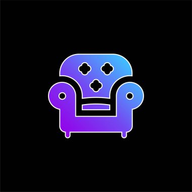 Koltuk mavisi gradyan vektör simgesi