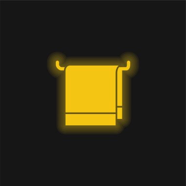 Banyo Havlusu sarı parlak neon ikonu