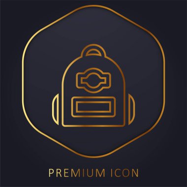 Altın çizgi prim logosu veya simgesi