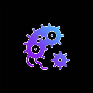 Bakteri mavi gradyan vektör simgesi