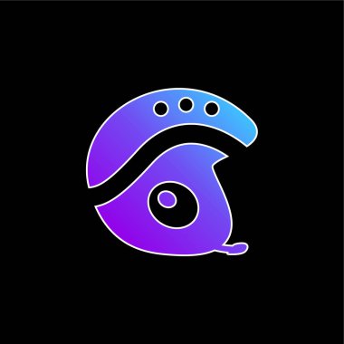 Bisiklet Başlığı mavi eğimli vektör simgesi