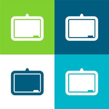 Tahta Düz 4 renk en küçük simge kümesi