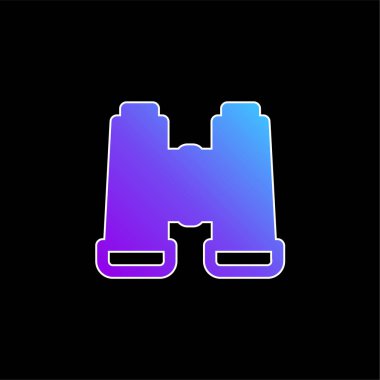 Dürbünler mavi eğimli vektör simgesi