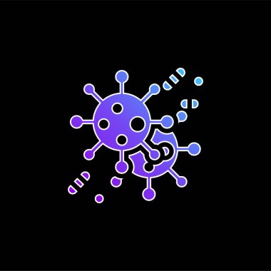Bacteria blue gradient vector icon clipart