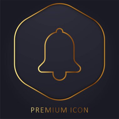 Zil altın çizgisi logosu veya simgesi