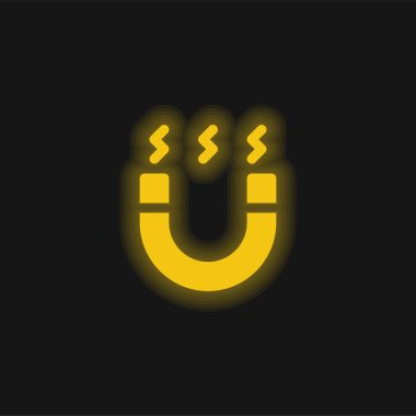 Attractive yellow glowing neon icon clipart