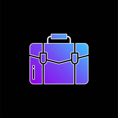 Evrak çantası mavi gradyan vektör simgesi