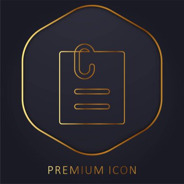 Attached File golden line premium logo or icon clipart