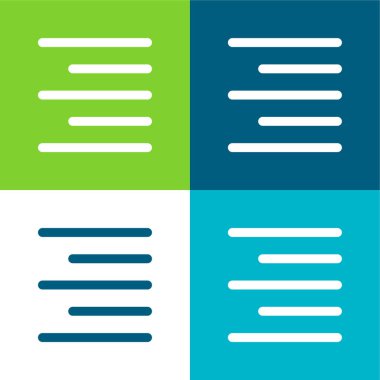 Sağ Düz Düz Renk en düşük simge kümesini hizala