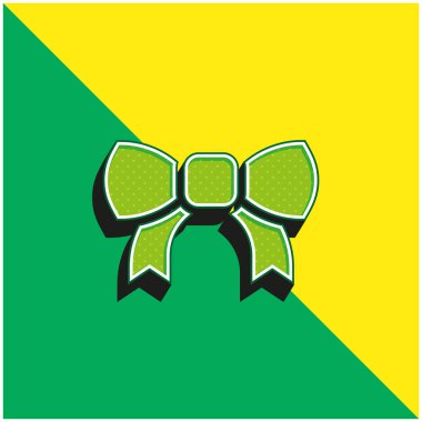 Yeşil ve sarı modern 3d vektör simgesi logosu