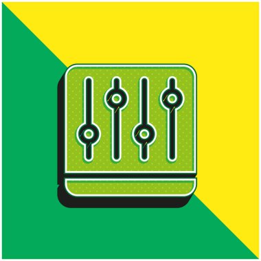 Adjust Green and yellow modern 3d vector icon logo clipart