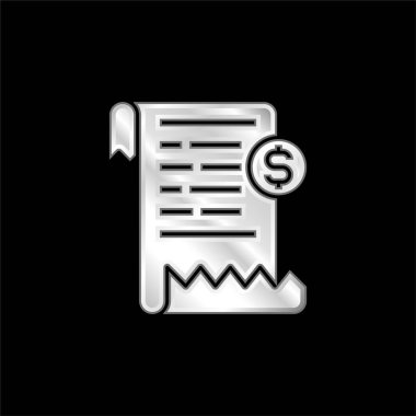 Gümüş kaplama metalik simge