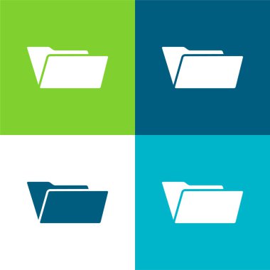 Siyah Dizin Şekli Düz Düz 4 renk simgesi seti