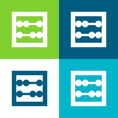 Abaküs Düz 4 renk en küçük simge kümesi