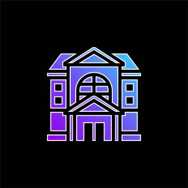 Daire mavi gradyan vektör simgesi