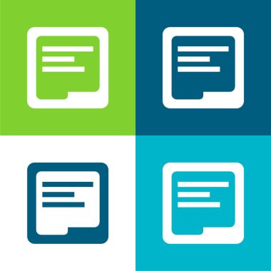 Adwords Campaign Square Sembol Düz Renk en az simge kümesi