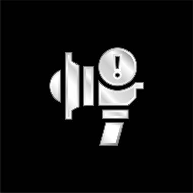 Gümüş kaplama metalik simgeyi uyar