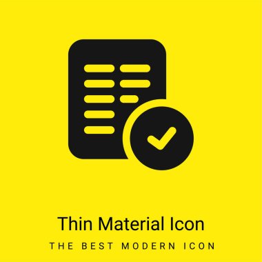 Accept minimal bright yellow material icon clipart