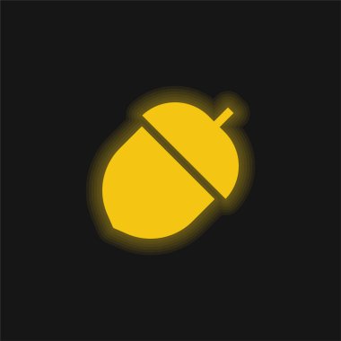 Sarı parlak neon simgesi