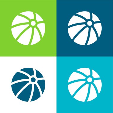 Top Düz 4 renk en küçük simge kümesi