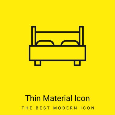 Yatak minimal parlak sarı madde simgesi