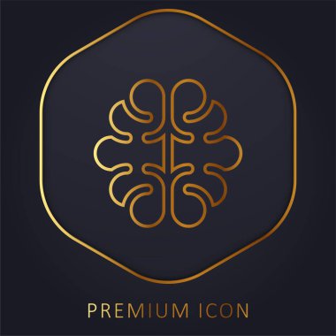 Beyin altın çizgisi prim logosu veya simgesi