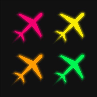 Parlayan neon vektör simgesi