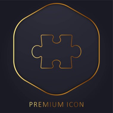 Addon golden line premium logo or icon clipart