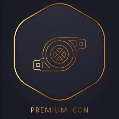Hava Filtresi altın çizgi premium logosu veya simgesi
