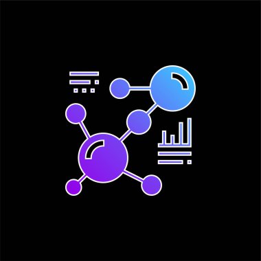 Biyoloji mavi gradyan vektör simgesi