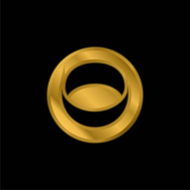 Ashley Madison Sosyal Logosu altın kaplama metalik simge veya logo vektörü