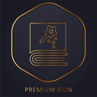 Altın satır premium logosu ya da simgesi