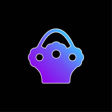 Buket mavi gradyan vektör simgesi